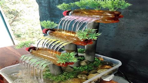 Diy How To Make Waterfall Fountain Using Plastic Bottle Fountain