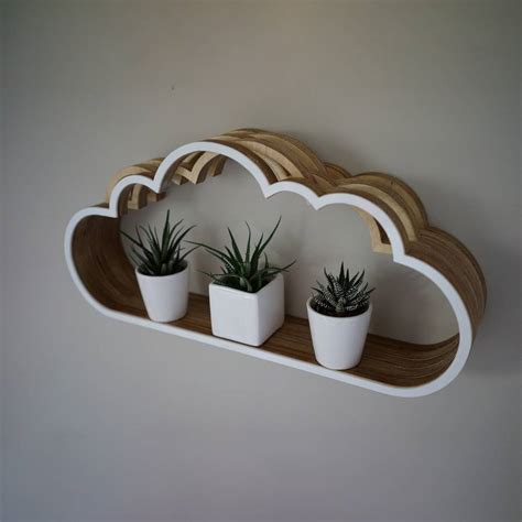 Wooden Cloud Shelf By Youbadcat