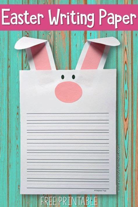 Each of the cursive writing worksheets has a cute easter theme and practice lines for children to spell their favorite holiday words like basket, chick. Easter Writing Paper | Easter writing, Easter kindergarten ...