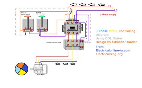 Three Phase Motor Control Circuit Diagram