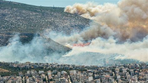Greece Forest Fires Threaten Homes In Athens And In South Bbc News