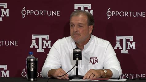 Press Conference Jimbo Fisher Shares Latest From A M S Fall Camp Texags