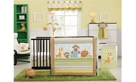 Our savannah crib bedding features playful illustrated wild animals, perfect for your safari themed nursery. http://www.bedbathandbeyond.com/store/product/kidsline ...