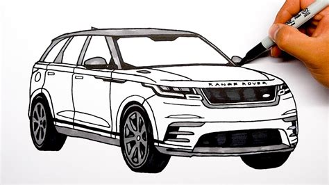 How To Draw A Car Land Rover Range Rover Step By Step Youtube