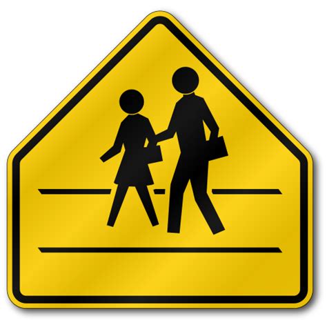 School Crossing Road Sign