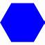 Blue Hexagon Icon  Free Shape Icons