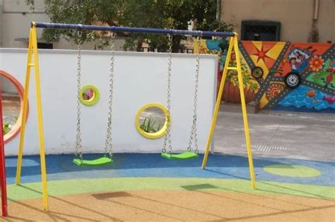 Yellow Inclusive Park Equipments Special Children Play Equipment Swing