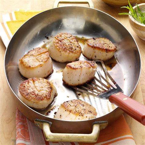 Salmon is rich in omega 3 and is becoming more and more popular in our normal cooking, in this recipe we use salmon and scallops with the delicious. Seared Scallops with Citrus Herb Sauce Recipe | Taste of Home