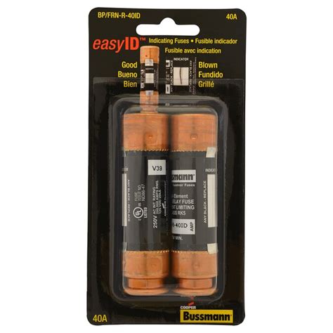 Cooper Bussmann 2 Pack 40 Amp Time Delay Cartridge Fuse In The Fuses