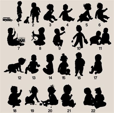 Baby Silhuette Baby Silhouette Silhouette Art Silhouette