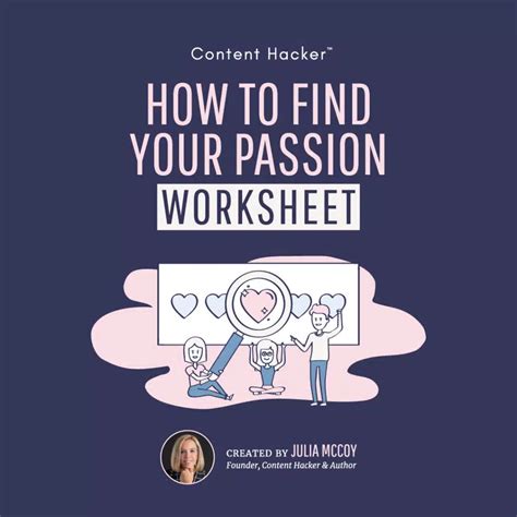 How To Find Your Passion Worksheet Guide Free Ebook
