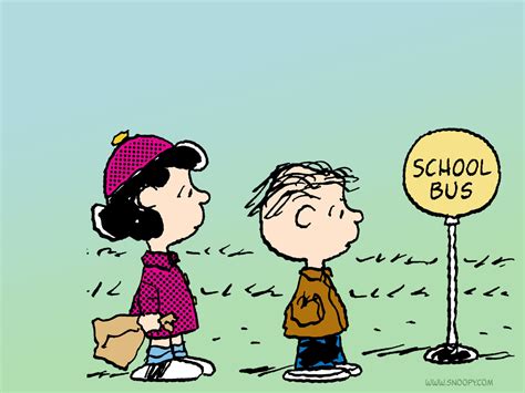 School Bus Linus And Lucy Peanuts Wallpaper 6273388 Fanpop