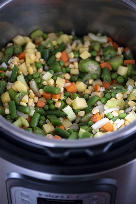 Now you will need an electric pressure cooker for this recipe. Make an easy Instant Pot vegetable soup with potatoes, okra, and other frozen vegg… in 2020 ...