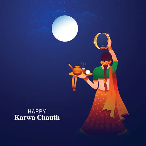 Indian Festival Happy Karwa Chauth Celebration Background 12005461