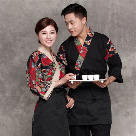 Japan Style Chef Uniform Japanese Chef Service Kimono Working Wear Restaurant Work Clothes