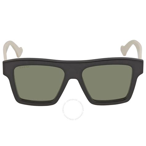 gucci green rectangular men s sunglasses gg0962s 004 gg0962s 004 889652341309 sunglasses