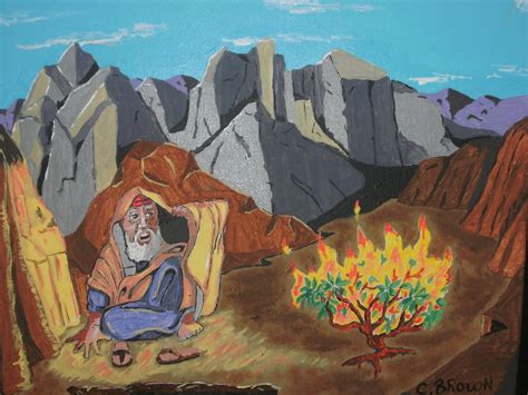 Paintings Of Moses And The Burning Bush