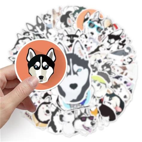 Huskies 50 Unique Designs Siberian Dogs Puppy Diecut Sticker Pack Modes4u