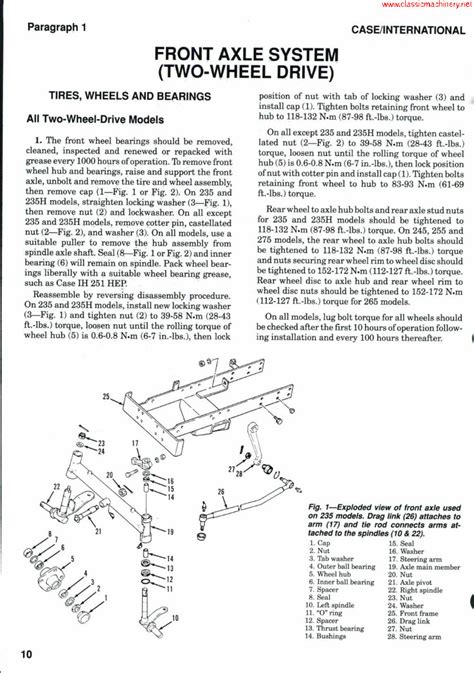 Case Ih 235h Tractor Service Repair Manual Manuals Online