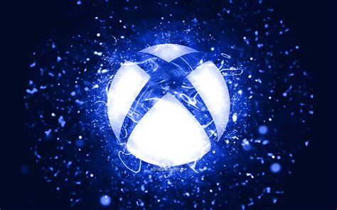 Descargar Fondos De Pantalla Logo Bleu Foncé Xbox 4k Néons Bleu Foncé