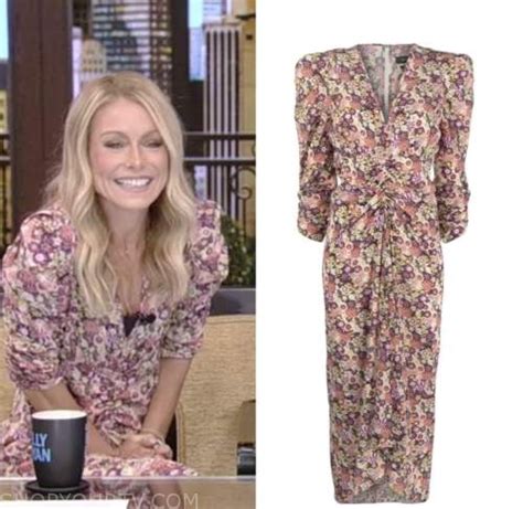 Live With Kelly And Ryan October 2022 Kelly Ripas Pink Floral Midi