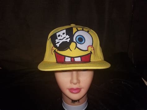 Pirate Spongebob Squarepants Baseball Cap Nickelodeon Yellow Size L