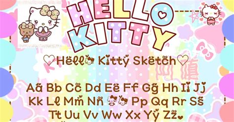 My Kawaii Fonts 💎hello Kitty Sketch💎