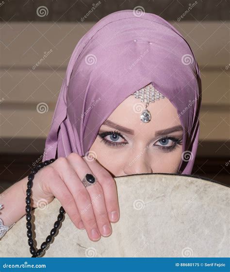 Muslim Girl With Sufi Instrument Stock Image Image Of Instrument