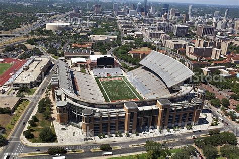 Aerial View Of Darrell K Royal Texas Memorial Stadium Stock Photo