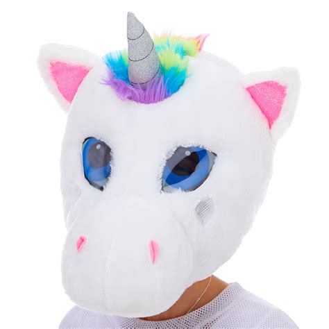 Giant Unicorn Head Mask White Claires Us