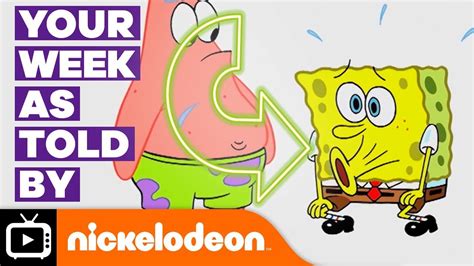 spongebob squarepants your week as told by spongebob nickelodeon uk youtube