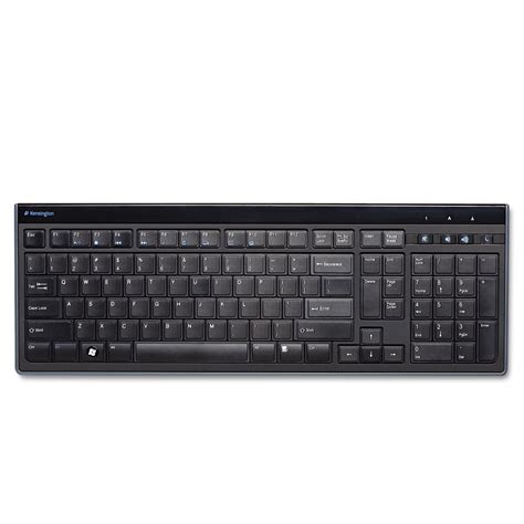 Slim Type Standard Keyboard 104 Keys Black Ase Direct