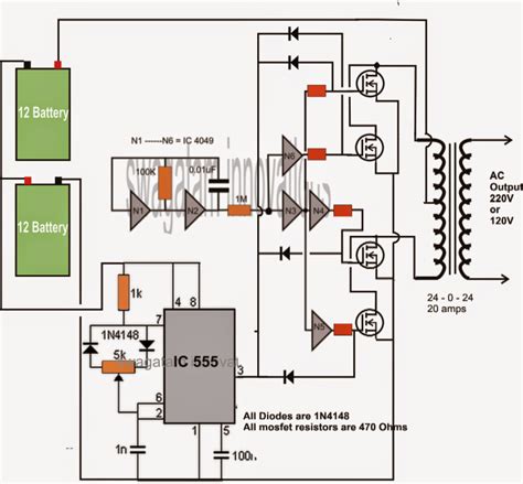 Inverter Circuit Diagram Using Mosfet