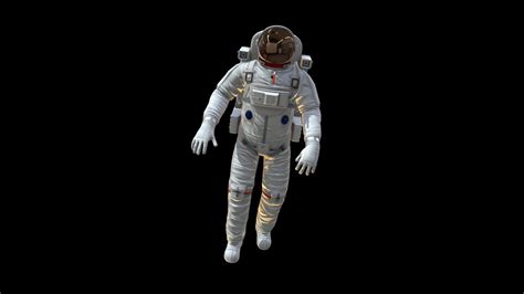 Animated Floating Astronaut In Space Suit Loop Download Free 3d Model