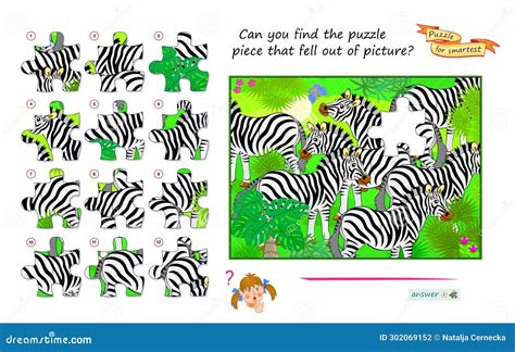 Can You Find The Puzzle Piece That Fell Out Of Picture Logic Game For