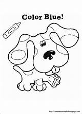 Blue Coloring Pages Clues Preschool Worksheets Printable Kids Sheets Educational Fun sketch template