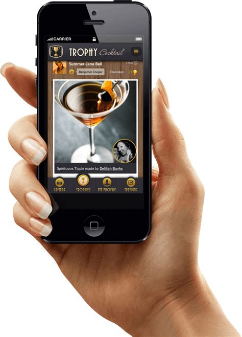 Mobile apps for ios and android take care of your photos, allowing you automatically backup any you take. TrophyCocktail - The Best In Cocktail Culture