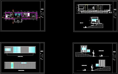 Recycled Ocean Container Housing Dwg Plan For Autocad Designs Cad