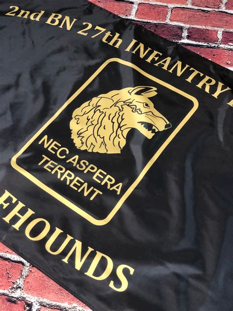 27th In Flags And Guidons Double Sided Wolfhounds No Fear Etsy