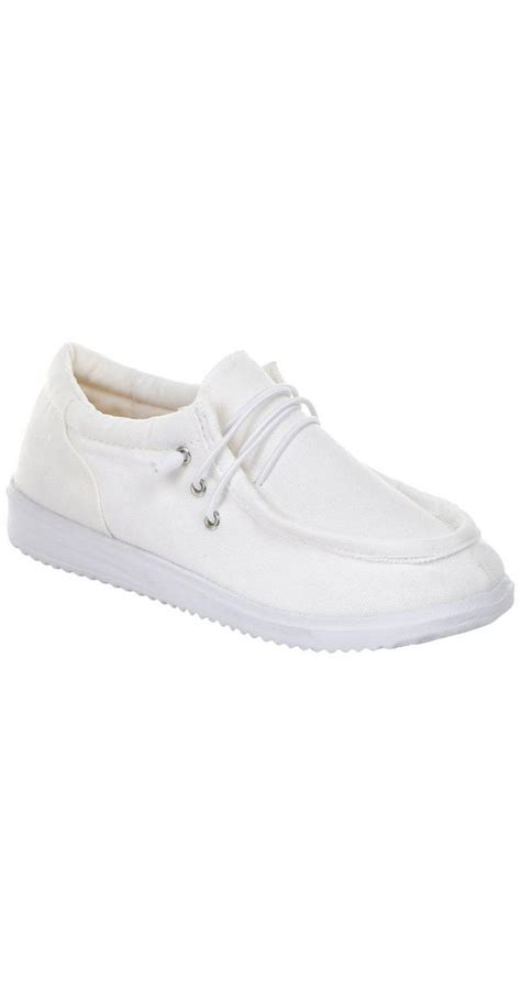Womens Comfort Style Slip On Shoes White Burkes Outlet