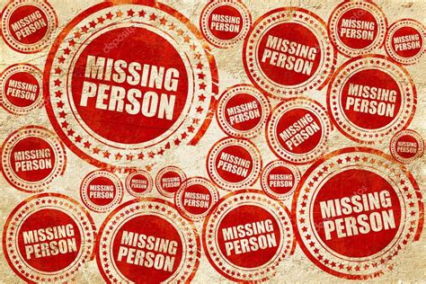 Missing Person Red Stamp On A Grunge Paper Texture Stock Photo By