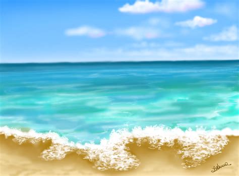 How To Draw A Realistic Beach Scene Step By Step Easy Step By Step