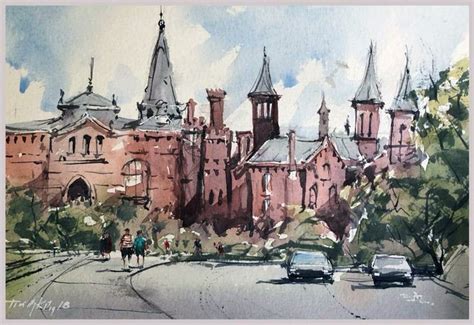 Timothy Kitz‎ Old Smithsonian Building On The Mall 5x7” Smithsonian