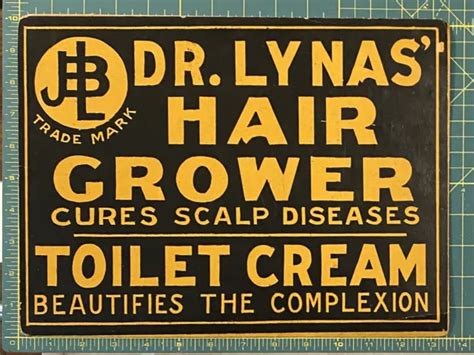 Original Antique Dr Lynas Hair Grower Toilet Cream Sign Advertising Beauty 30 00 Picclick