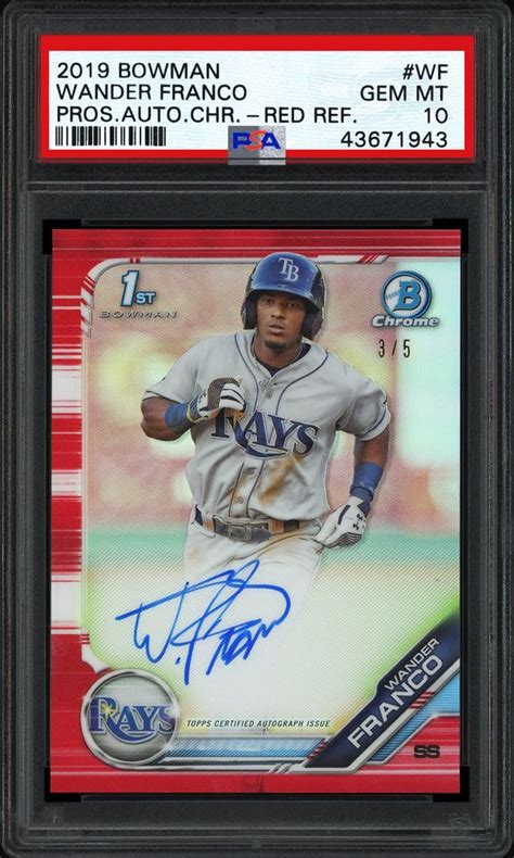 I myself am a franco and kelenic owner (as well as brujan). 2019 Bowman Prospect Autographs Chrome Baseball Cards ...