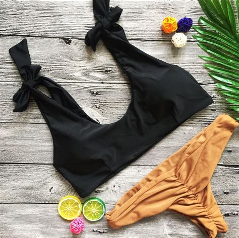 Bikini 2017 Sexy Triangle Bikini Set Women Push Up Swimwear Brazilian