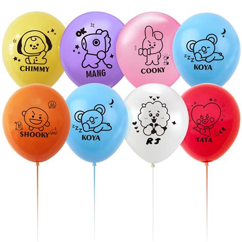 Bts Theme Birthday Party Bt21 Birthday Balloons Decoration Set Shopee