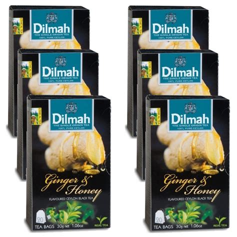 Dilmah Ginger And Honey Flavored Ceylon Black Tea 20 Tea
