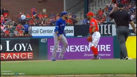 Rougned Odor Punches Jose Bautista In Face Youtube