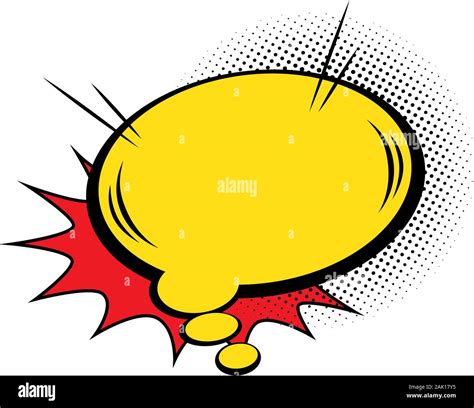 Speech Bubble Yellow Color Pop Art Style Stock Vector Image And Art Alamy